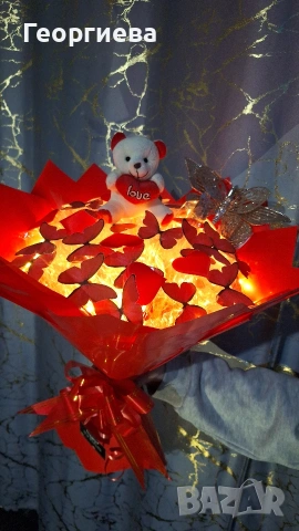 ПРОМОЦИЯ‼️🥰🎀 Светещи,ръчно изработени букети "DESS" 🦋✨️💐🎀