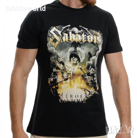Нова мъжка тениска с дигитален печат на музикалната група SABATON - Heroes on tour