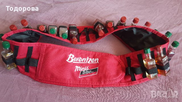 Мини бутилчици във фирмен патрондаж, снимка 4 - Антикварни и старинни предмети - 26603210