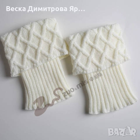 Плетени дамски чорапи, гети, снимка 3 - Други - 52643691