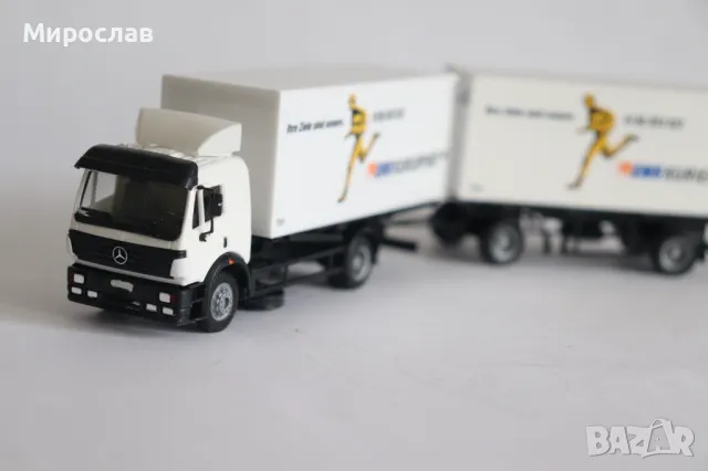 HERPA H0 1/87 MERCEDES BENZ КАМИОН МОДЕЛ ТИР, снимка 4 - Колекции - 49872748
