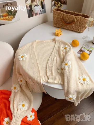 Жилетка с флорален декор 🍋, снимка 4 - Жилетки - 49206148