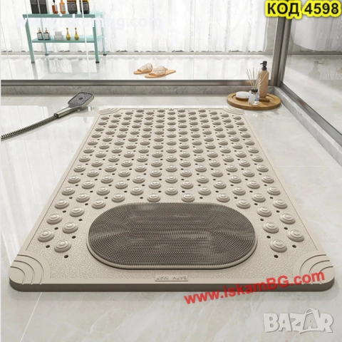 Противохлъзгаща подложка за баня с масажор – цвят капучино - КОД 4598, снимка 10 - Други стоки за дома - 51965930