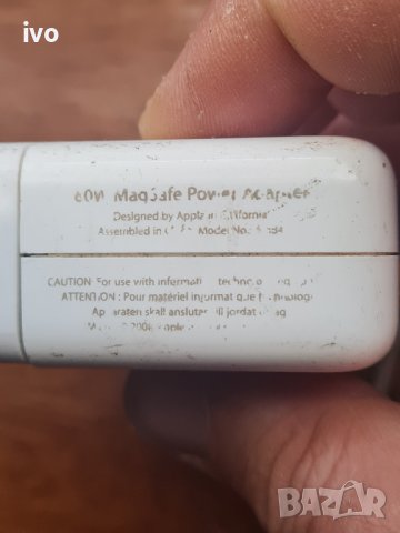 Apple 60W MagSafe Power Adapter for MacBook, снимка 7 - Лаптоп аксесоари - 43912000