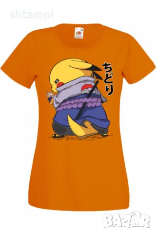 Дамска тениска Naruto Pikachu Sasuke,Анимация,игра,Празник,Повод., снимка 8 - Тениски - 37945957