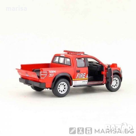 Метална количка Kinsmart Ford F-150 SVT Raptor SuperCrew Код: 520687, снимка 3 - Коли, камиони, мотори, писти - 27116664