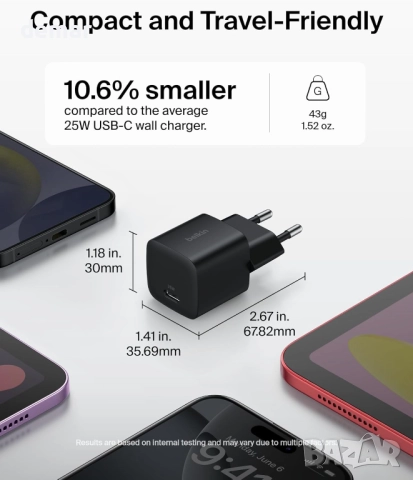 Belkin, 5-в-1 захранващ пакет-10000 mAh външна батерия, зарядни, калъф, снимка 6 - Външни батерии - 51902535