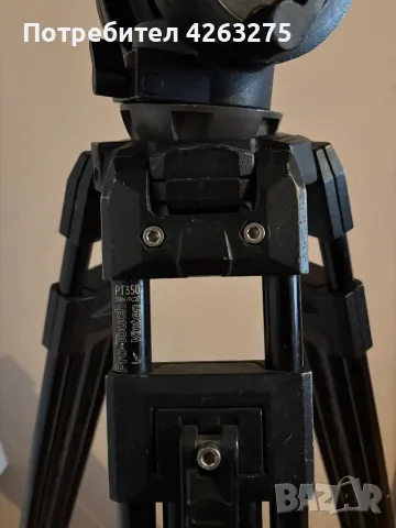 Трипод стативVinten с подвижна глава Manfrotto и професионални слушалки, снимка 11 - Чанти, стативи, аксесоари - 49113152