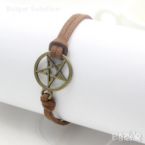 😈 Колие с пентаграм от филма Supernatural, снимка 6 - Колиета, медальони, синджири - 52597764