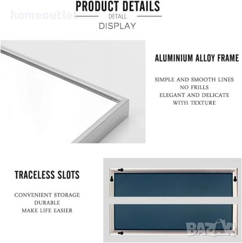 ПРОМОЦИЯ Огледало за стена с допълнителна защита против счупване или надиране JJ00372ZZV, снимка 4 - Огледала - 50459533
