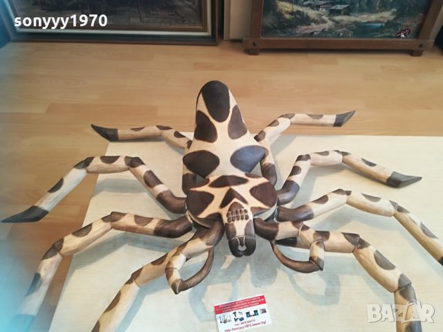 ОГРОМЕН ДЪРВЕН РАК С 8 КРАКА 90Х70СМ 1404211815, снимка 4 - Антикварни и старинни предмети - 32549316
