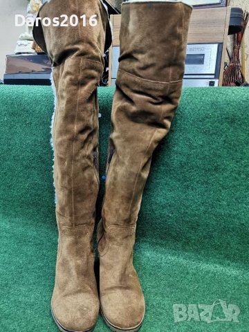 Топли дамски чизми с платформа 37 номер , снимка 2 - Дамски ботуши - 38671408