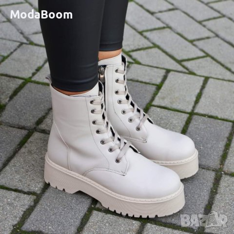 💥🆕Стилни равни кожени боти🆕💥, снимка 3 - Дамски боти - 43644392