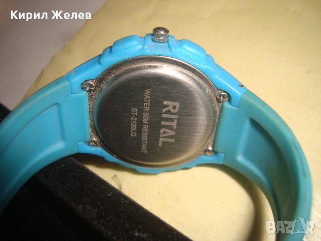RITAL WR 50M QUARTZ МОДЕН МАРКОВ КВАРЦОВ ЧАСОВНИК РИТАЛ КАИШКА СИЛИКОНОВА 20643, снимка 3 - Мъжки - 32599503