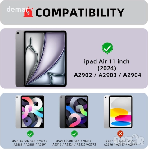 GKABXY Кейс с клавиатура за iPad Air 11 инча (2025 M3/2024 M2), iPad Air 5th/4th (10,9" 2022/2020), снимка 3 - Таблети - 52106707