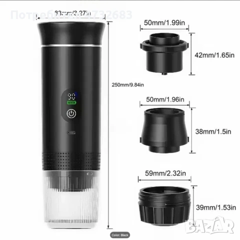 Преносима кафе машина, снимка 4 - Кафемашини - 53420271