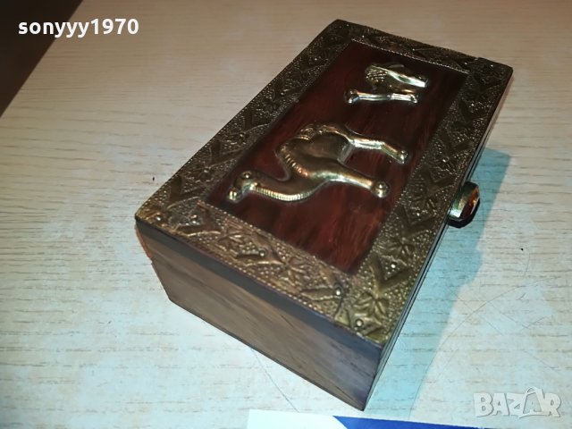 красива дървена кутия с камили-13х8х5см, снимка 7 - Колекции - 28715398