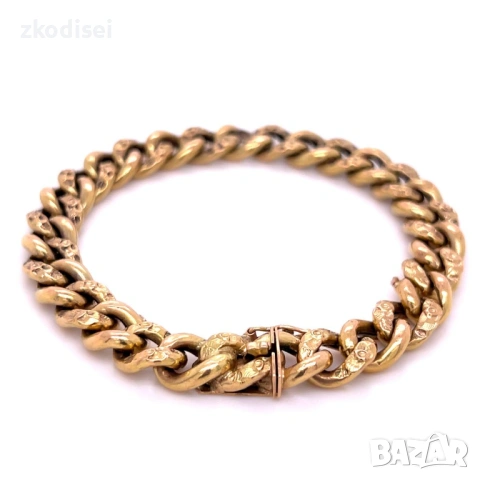 Златна мъжка гривна 19,78гр. 21,0см. 18кр. проба:750 модел:35702-2, снимка 2 - Гривни - 53188434