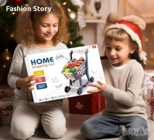 Комплект количка за пазаруване в супермаркет със светлинна музика, снимка 5 - Образователни игри - 51545410