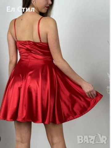 📌Официална сатенена рокля 95% сатен  5% ликра Производител: Италия Хс С  М  Л  35 евро Еконт, снимка 6 - Рокли - 53472223