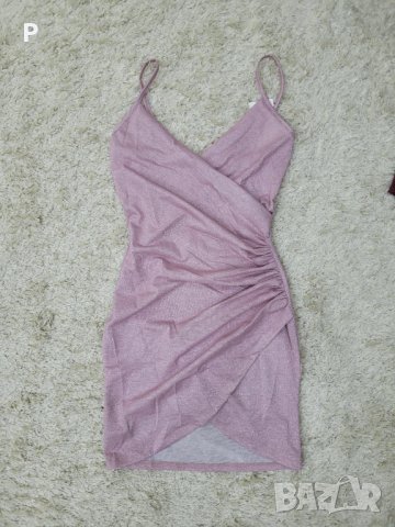 Рокля в розово с частици , снимка 4 - Рокли - 43943468