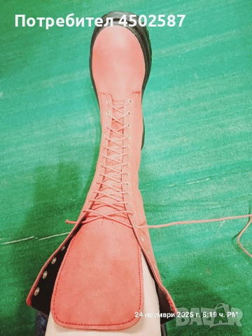 Червени високи ботуши, снимка 6 - Дамски ботуши - 52894421