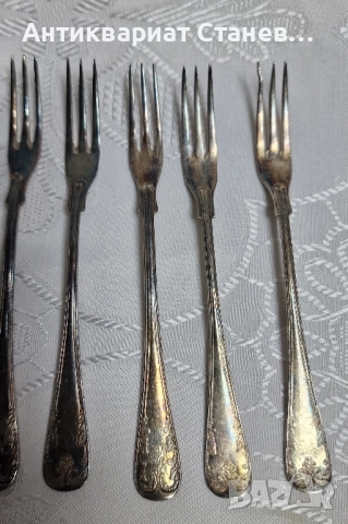 Комплект малки посребрени вилички , снимка 5 - Прибори за хранене, готвене и сервиране - 52305042