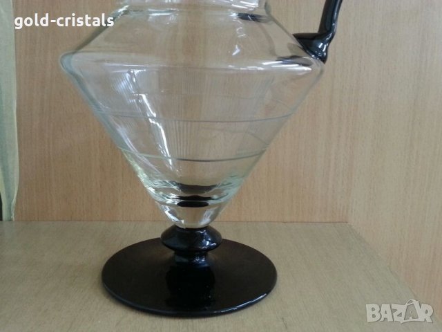 антикварна стъклена кана , снимка 2 - Антикварни и старинни предмети - 26667977