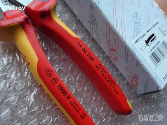 KNIPEX 74 06 200 VDE 1000 V - MADE IN GERMANY - ЧИСТО НОВИ ПРОФЕСИОНАЛНИ Резачки , Секачки / GERMANY, снимка 10 - Клещи - 44702907