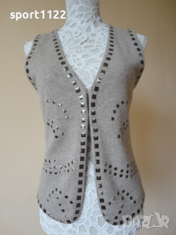 100% кашмир/S/дамски елек, снимка 2 - Елеци - 52802859