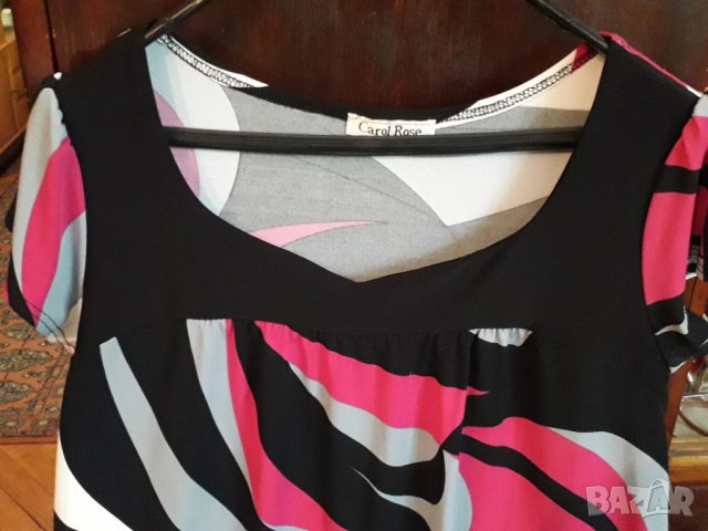 Дамска еластична блуза с къс ръкав, снимка 2 - Тениски - 28587387