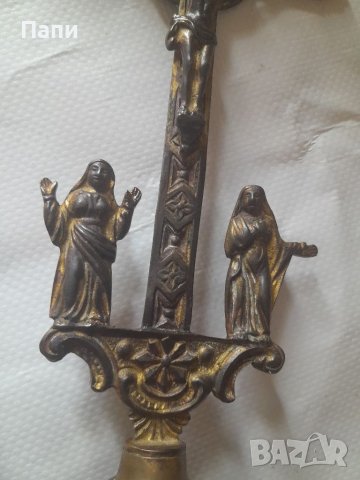 Месингово разпятие от късен 19-ти век., снимка 9 - Антикварни и старинни предмети - 37956990