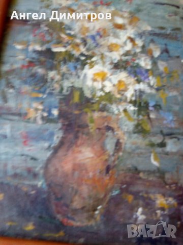 Маслена картина платно подписана Д. Д. , снимка 2 - Картини - 37387296