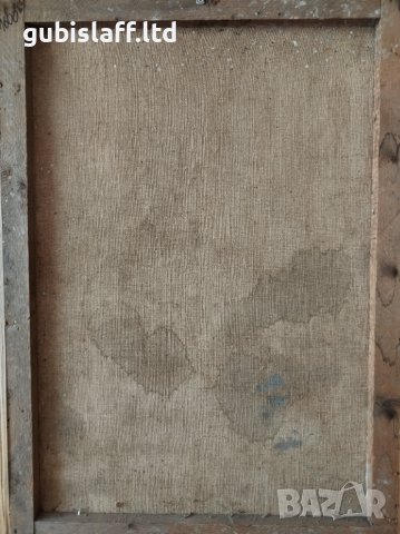 Картина, зимен пейзаж, гора, Я. Петров,1970-те год, снимка 7 - Картини - 32543890