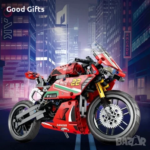 Конструктор Състезателен Мотор - 470 части, Мотоциклет, снимка 2 - Конструктори - 51272368