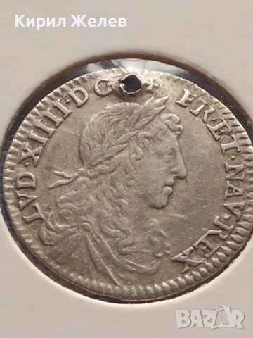 Сребърна монета 1/12 Екю 1660г. Луй XIV Гренобъл Франция 28465, снимка 2 - Нумизматика и бонистика - 42999656