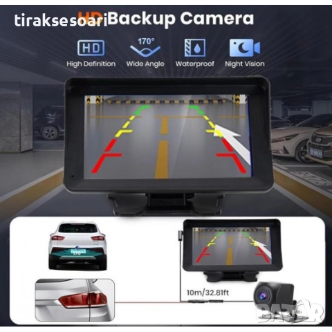 Преносим 7" безжичен CarPlay и Android Auto тъчскрийн с Bluetooth, GPS, снимка 7 - Аксесоари и консумативи - 52148101