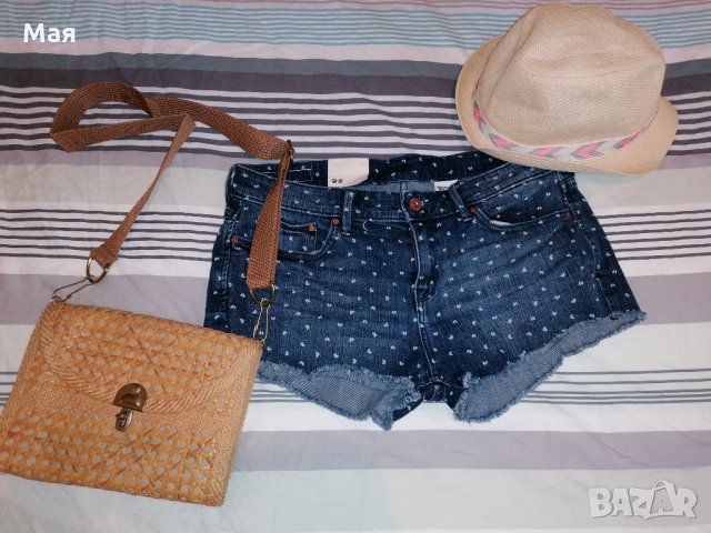 Къси H&M Деним панталонки + подарък шапка , снимка 1