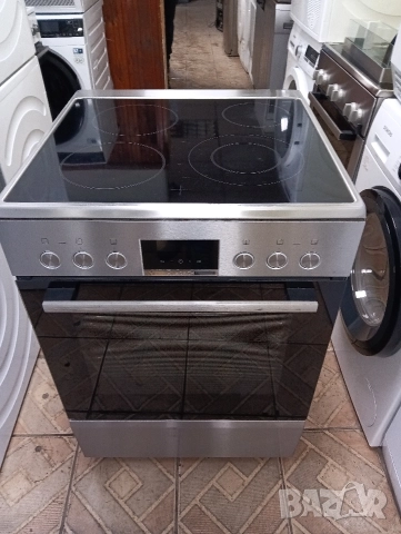 Иноксова свободно стояща печка с керамичен плот Бош Bosch с две години гаранция!, снимка 8 - Печки, фурни - 53001933