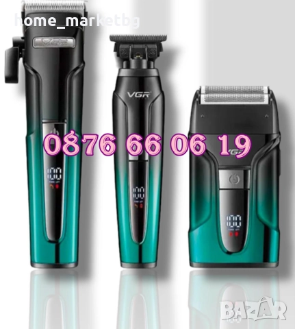 Комплект Машинка за подстригване, самобръсначка и тример VGR 694, снимка 7 - Машинки за подстригване - 52410905