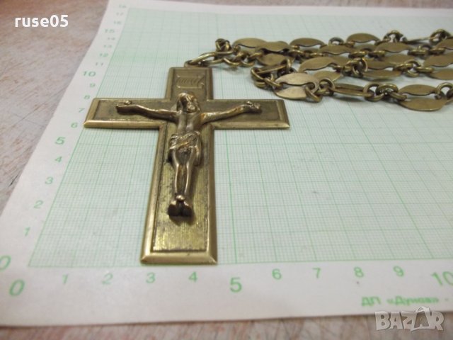 Синджир с кръст и разпятието стари от бронз - 192 гр., снимка 8 - Други ценни предмети - 29073436