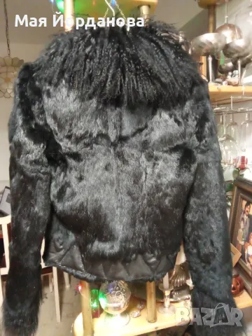 Палто естествена кожа с богата яка от лама., снимка 4 - Палта, манта - 48643952