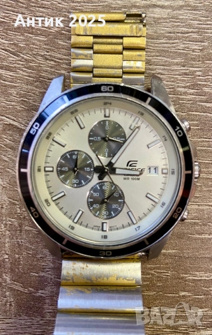 Casio Edifice хронограф WR 100M – за части или за ремонт, снимка 4 - Мъжки - 53441928