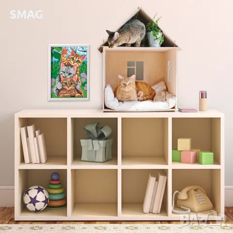 Paint & Frame Рисуване по номера Картина Смешни котенца S_1226649, снимка 6 - Рисуване и оцветяване - 49261960