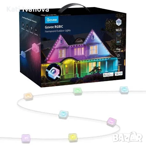 Goove 30м Коледни  RGBIC външни фасадни светлинни ефекти, снимка 1