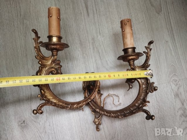 Два аплика рококо-комолект, снимка 4 - Лампи за стена - 43898020