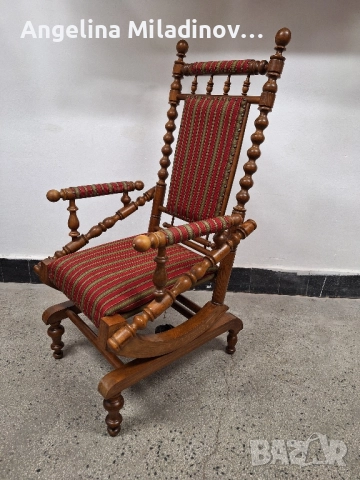 Люлеещ стол дъб масив , снимка 2 - Столове - 51618571