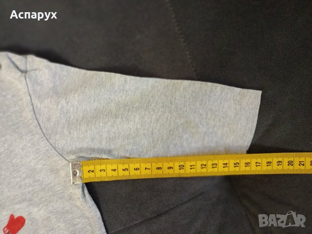 Бебешка памучна тънка блузка с дълъг ръкав 6-9 месеца, снимка 4 - Бебешки блузки - 43091846