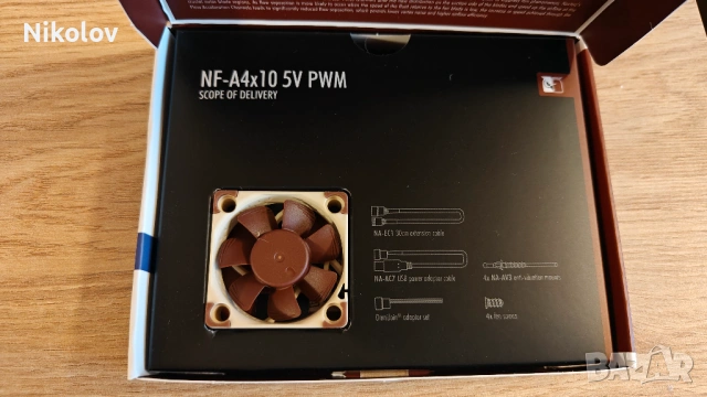 NOCTUA NF-A4x10 5V PWM 40x10mm Premium Вентилатор , снимка 2 - Други - 53488584