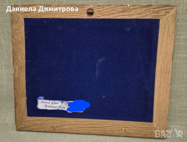 Красива картина, с лек релеф от чист калай в рамка масив, снимка 6 - Други ценни предмети - 48874803